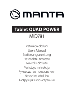 Vadovas Manta MID781 Quad Power Planšetinis kompiuteris