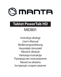 Handleiding Manta MID801 PowerTab HD Tablet