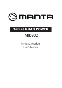 Instrukcja Manta MID902 Quad Power Tablet
