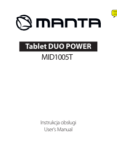 Instrukcja Manta MID1005T Duo Power Tablet