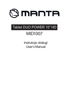 Instrukcja Manta MID1007 Duo Power Tablet