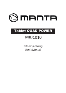 Instrukcja Manta MID1010 Quad Power Tablet