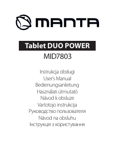 Instrukcja Manta MID7803 Duo Power Tablet