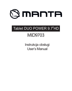 Instrukcja Manta MID9703 Duo Power Tablet