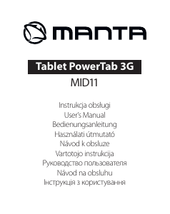Vadovas Manta MIS11 PowerTab 3G Planšetinis kompiuteris