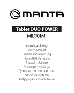 Használati útmutató Manta MIS701M Duo Power Táblagép