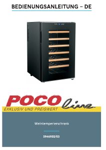 Bedienungsanleitung POCO Line 594695/03 Weinklimaschrank