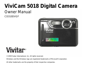 Handleiding Vivitar ViviCam 5018 Digitale camera