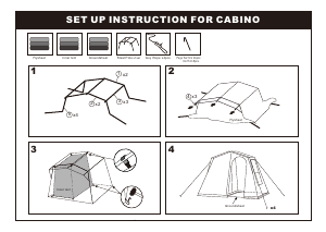 사용 설명서 Obelink Cabino 텐트