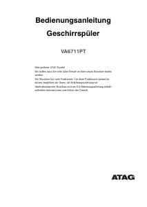 Bedienungsanleitung ATAG VA6711PT Geschirrspüler