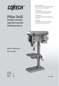 Bruksanvisning Cotech ZJ4116-J11 Bordbormaskin