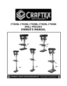 Handleiding Craftex CT023N Kolomboormachine