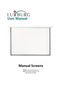 Manual Luxburg PS-MN-22x12-MW-SQ Projector Screen