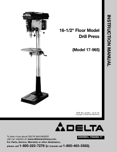 Manual Delta 17-965 Drill Press