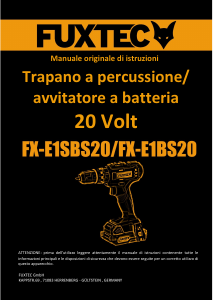 Manuale Fuxtec FX-E1BS20 Trapano avvitatore