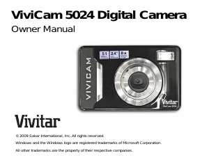 Handleiding Vivitar ViviCam 5024 Digitale camera