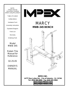 Manual Impex MWB-345 Multi-gym