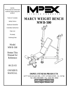 Manual Impex MWB-500 Multi-gym
