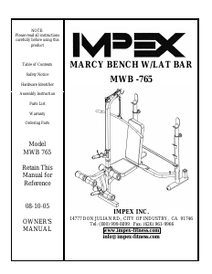 Manual Impex MWB-765 Multi-gym