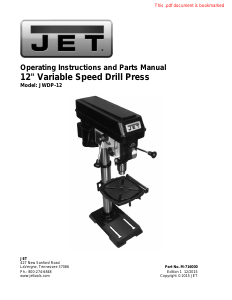 Handleiding JET JWDP-12 Kolomboormachine