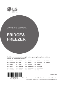 Manual LG GBB71SWVCN1 Fridge-Freezer