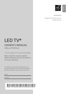 Manual LG 65QNED823QB LED Television