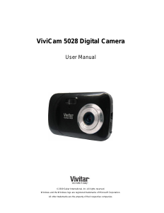 Manual Vivitar ViviCam 5028 Digital Camera