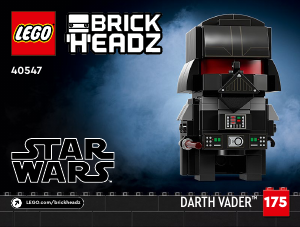 Manual Lego set 40547 Brickheadz Obi-Wan Kenobi e Darth Vader