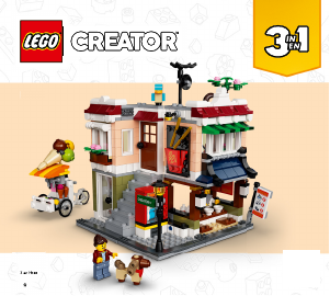 Brugsanvisning Lego set 31131 Creator Nudelrestaurant i midtbyen