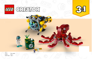 Kullanım kılavuzu Lego set 31130 Creator Batık Hazine Görevi