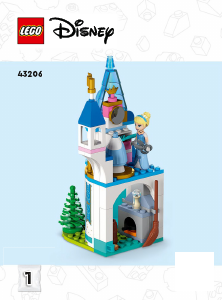 Brugsanvisning Lego set 43206 Disney Princess Askepot og prinsens slot