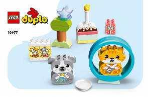 Manual Lego set 10977 Duplo My first puppy & kitten with sounds