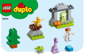 Bruksanvisning Lego set 10938 Duplo Dinosauriedagis