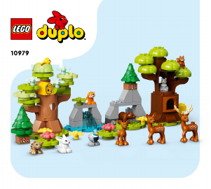 Manual Lego set 10979 Duplo Animais Selvagens da Europa