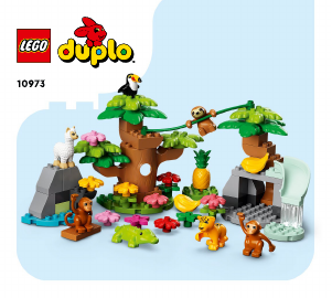 Manual Lego set 10973 Duplo Animais Selvagens da América do Sul