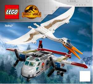 Manual Lego set 76947 Jurassic World Emboscada de Avião ao Quetzalcoatlus
