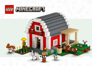 Brugsanvisning Lego set 21187 Minecraft Den røde lade