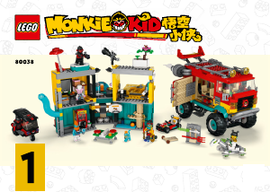 Használati útmutató Lego set 80038 Monkie Kid Monkie Kid csapatának kisteherautója
