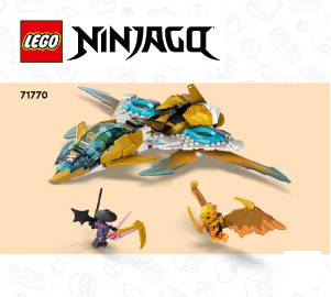 Mode d’emploi Lego set 71770 Ninjago Le jet dragon d'or de Zane