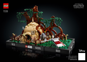 Käyttöohje Lego set 75330 Star Wars Jedi-koulutus Dagobah-planeetalla -dioraama