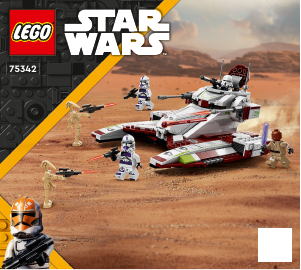 Manual Lego set 75342 Star Wars Republic fighter tank