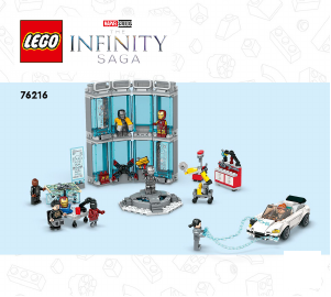 Käyttöohje Lego set 76216 Super Heroes Iron Manin asevarasto