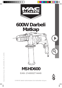 Kullanım kılavuzu MacAllister MSHD600 Darbeli matkap