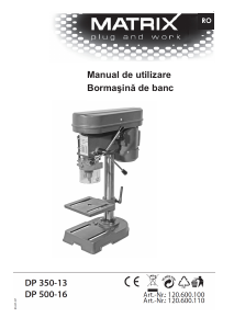 Manual Matrix DP 350-13 Maşină de găurit de banc