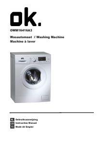 Mode d’emploi OK OWM 16416 A3 Lave-linge