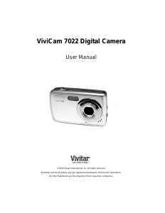 Handleiding Vivitar ViviCam 7022 Digitale camera