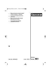 Manual Robust RB-BD 401 Berbequim de mesa