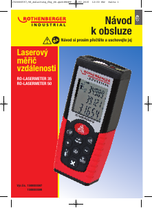 Manuál Rothenberger RO-Lasermeter 50 Laserový dálkoměr