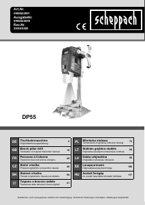 Vadovas Scheppach DP55 Gręžimo presas