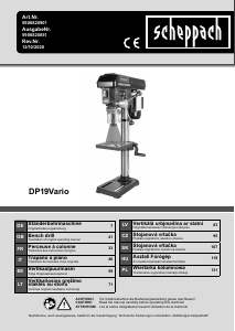 Mode d’emploi Scheppach DP19Vario Perceuse à colonne